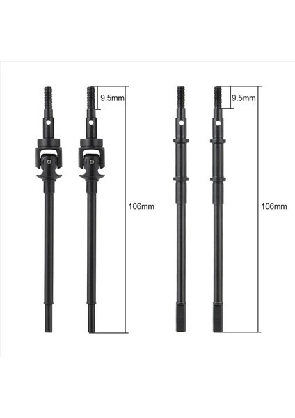 4pcs Çelik Metal Ön Aks Şaftı Eksenel SCX10 Iı 90046 1/10 Rc Trail Araç AR44 Aks Yükseltme Parçaları (Yurt Dışından) fiyatları