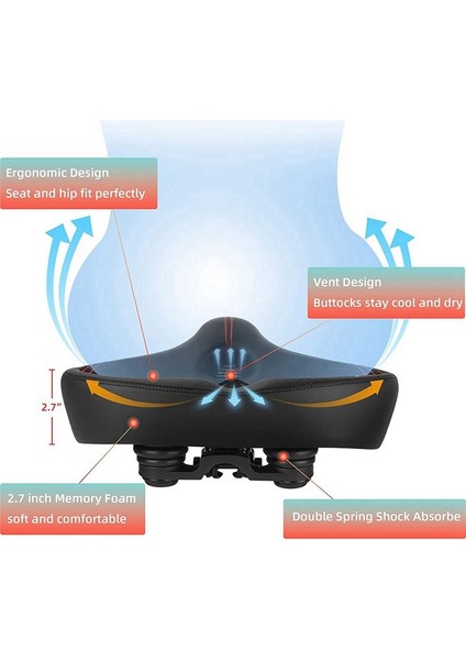 Büyük Boy Konfor Bisiklet Koltukları Elektrikli Bisiklet Yol Bisikleti Evrensel Fit Bisiklet Koltukları Erkekler ve Kadınlar Için Yastık (Yurt Dışından) fiyatları