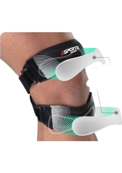 Spor Diz Kapağı Kayışı Basketbol Sıkıştırma Diz Pedleri Açık Hava Koşu Fitness Şok Emilimi Ayarlanabilir Diz Eklemi Koruyucu Kılıf (Tek Parça) (Yurt Dışından) fiyatları