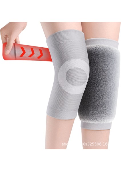Kışın Bisiklet, Koşu ve Spor Yaparken Sıcaklık Sağlamak Için Tavşan Kürkü Taklidi Dizlikler ve Eklemleri Korumak Için Kadife Koruyucu Giysiler (Yurt Dışından)