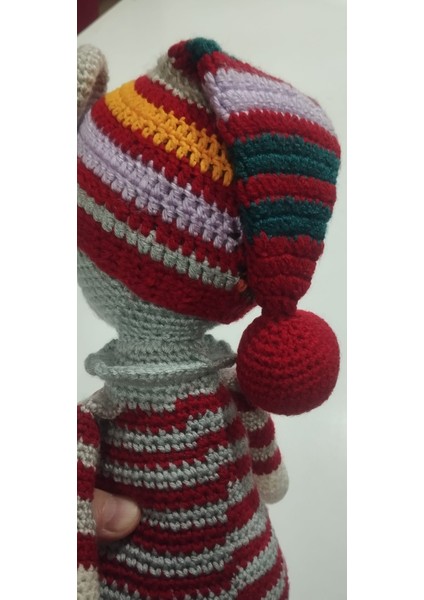 Sevimli Çizgili Pijamalı Uykucu Ayıcık Amigurumi Bebek - El Örgüsü Oyuncak fırsatları