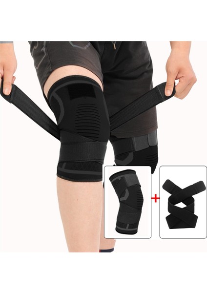 Koşu, Fitness, Halter, Bisiklet, Basketbol, ​​açık Hava Tırmanışı, Diz Eklemi Sıkıştırma Fiksasyonu Için Spor Kayışlı Naylon Dizlikler (Yurt Dışından)