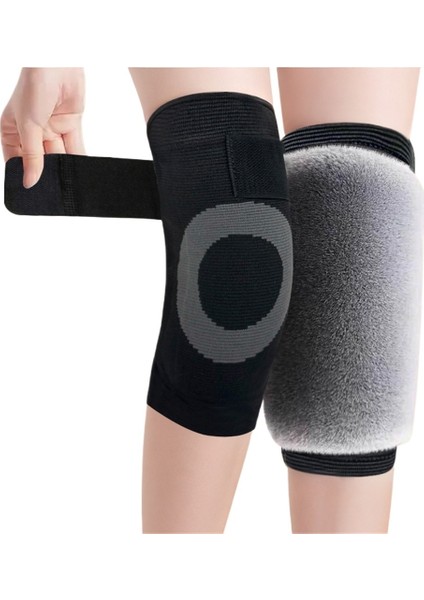 Sonbahar ve Kış Sıcak Dizlikler Kalın Taklit Tavşan Kürkü Koşu Sporları Dizlikler Artı Kadife Dizlikler (Yurt Dışından)