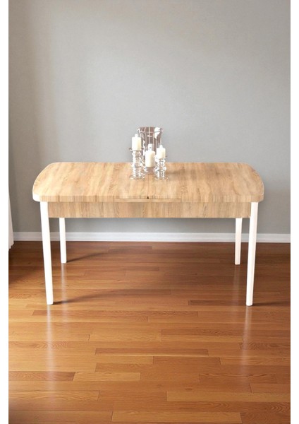 Mura Meşe 80x132 Açılabilir Mdf Masa Yemek Odası Takımı, Mutfak Takımı 6 Adet Sandalye modelleri