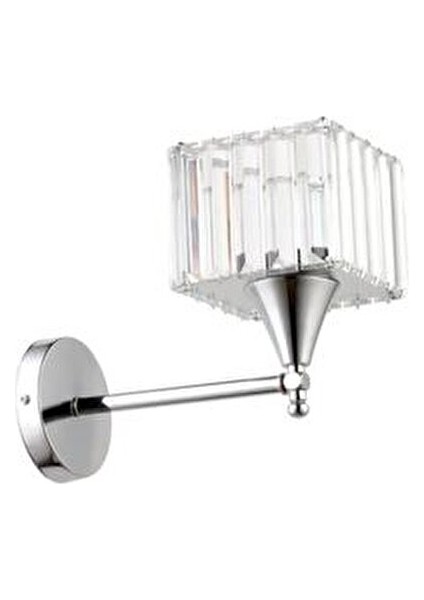 Damla Tekli Krom Taşlı K-10 Aplik