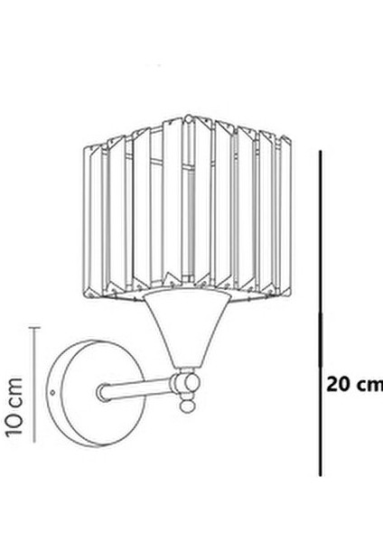Damla Tekli Krom Taşlı K-10 Aplik fiyatları