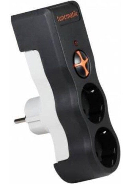 İkili Akım Korumalı Priz Siyah Renk