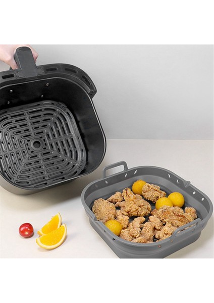 Hava Fritöz Silikon Plaka Kare Yeniden Kullanılabilir Hava Fritöz Pişirme Aksesuarları Katlanabilir 8.5in Airfryer Alet Pişirme Kalıp Mavisi (Yurt Dışından) indirimleri