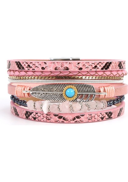 Bohem Tarzı Retro Stil Minimalist Uyumlu Erkek Kadın Doğal Taş Bileklik (Yurt Dışından)