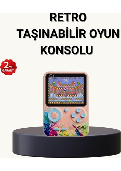 500 Klasik Oyunlu Retro Oyun Konsolu Taşınabilir ve Tv Bağlantılı