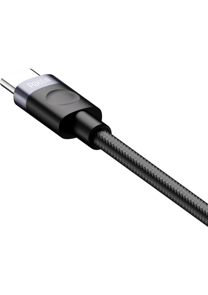 RS50CC Type-C To Type-C Pd Örgü Tasarım Hızlı Şarj Özellikli Data ve Şarj Kablosu 65W 1m Siyah fiyatları