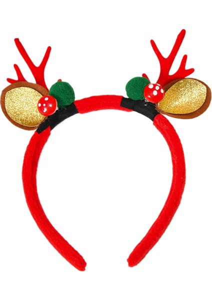 Noel Kırmızı Ren Geyiği Boynuzu Kafa Bandı Aksesuarları (Yurt Dışından)