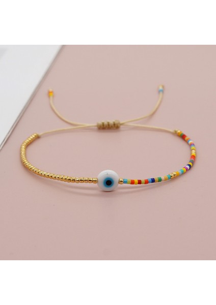 Bohem Tarzı Cam Gözlü Bileklik (Yurt Dışından)