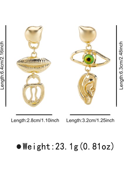 Şeytan Gözü Aşırı Büyük Kişisel Göz Kristal Küpeler (Yurt Dışından)