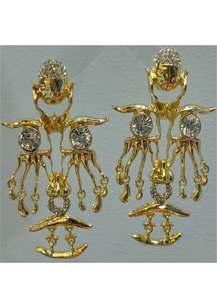 Göz Püskülü Hafif Lüks Yüksek Kali Küpe (Yurt Dışından)