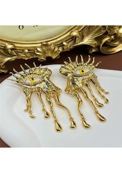 Göz Püskülü Hafif Lüks Yüksek Kali Küpe (Yurt Dışından)