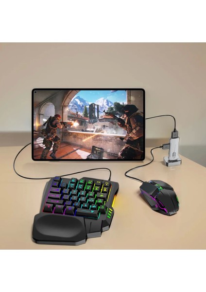 Pubg Mobil Oyun Kiti 5in1 Bt5.3 Klavye Mouse Dönüştürücü Seti Pugb Seti