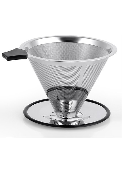 Paslanmaz Çelik Koni Kahve Damlası, Yavaş Damla Kahve Filtresi, Kağıtsız ve Yeniden Kullanılabilir, Ultra Ince Mikromesh Filtre (Yurt Dışından)