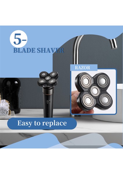 Yedek Tıraş Makinesi Kafaları Elektrikli Tıraş Makinesi Bağımsız Olarak Yüzen Kafa Su Geçirmez Paslanmaz Çelik Tıraş Bıçağı (Yurt Dışından) indirimleri