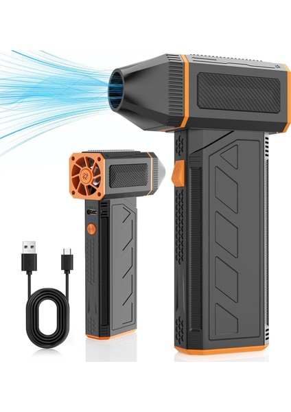Mini Turbo Jet Fan Elektrik Hava Sezdiri El Taşınağı Fırçasız Motor 130000RPM 3 Hızlar Endüstriyel Bilgisayar Klavye Temizliği (Yurt Dışından)