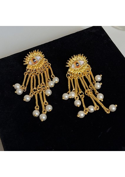 Göz Incisi Püsküllü Küpe, Hafif Lüks, Niche Tarz, Yüksek Ka, Çok Yönlü Zarif Kulak Takısı (Yurt Dışından)