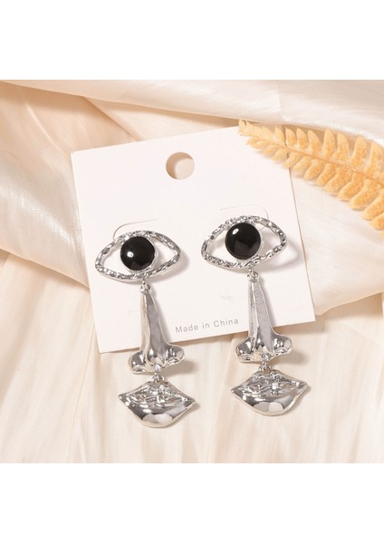 Yüz Çizgisi Bütünleşik Özel Alaşım Küpe (Yurt Dışından)