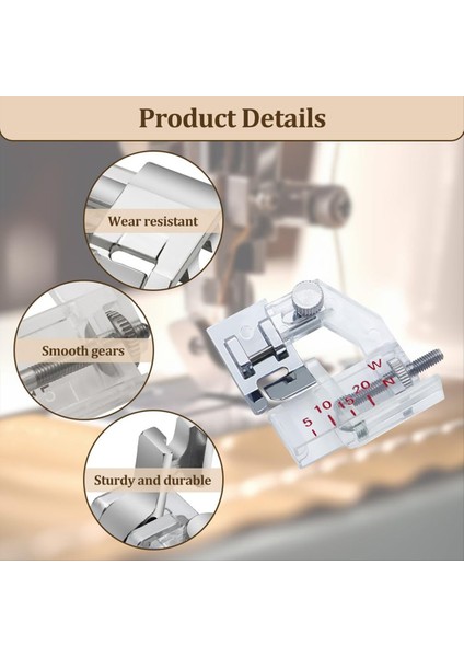 5pcs Ayarlanabilir Bias Bant Bağlayıcı Ayak, Aralık 5 Mm&#39;den 20MM&#39;YE Kadar, Tüm Düşük Şaft Için Dikiş Makinesinde Endüstriyel (Yurt Dışından) fiyatları