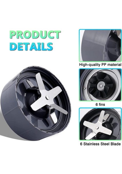 Nutribullet Pro 600W/900W Serisi Blender Aksesuarları Için Uyumlu 24 Oz Fincan ve Extractor Blade (Yurt Dışından) fiyatları