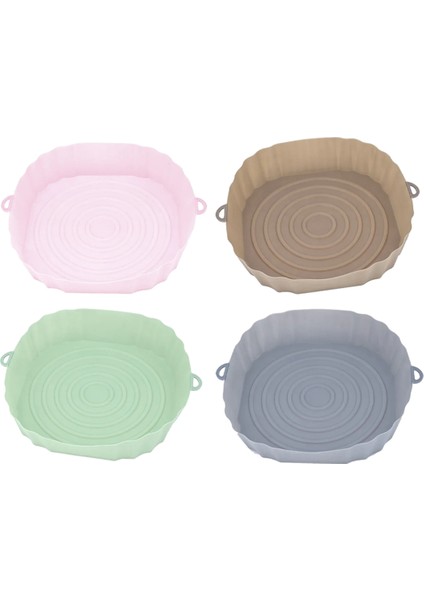 4pcs Airfryer Fırın Silikon Tavuk Izgara Için Hava Friteri Tavası Silikon Sepet Tepsisi Yeniden Kullanılabilir Airfryer Pot Pan Liner (Yurt Dışından)