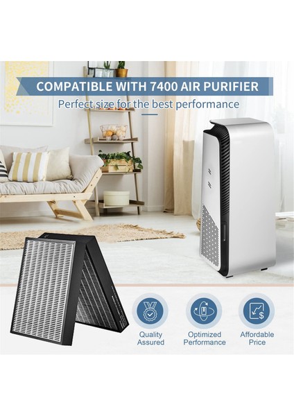 7400 Hava Temizleme Filtresi Blueair 7410I, 7440I 7470I Modelleri Için Değiştirme ve Çift Ön Filtreli Hepa ve Aktif Karbon (Yurt Dışından) fırsatları