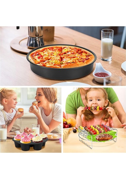 Airfryer Aksesuar Seti, 8 Inç Sıcak Hava Fritöz Aksesuarları, Yeniden Kullanılabilir Hava Fritöz Aksesuarları, Xxl, 4,6 Litreden Fazla Fritörler Için (Yurt Dışından) fiyatları