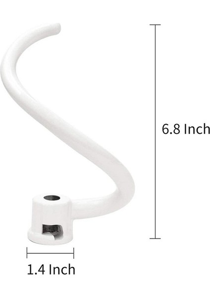 Mutfaklı 6qt Dikey Kaldırma Mikseri Kasesi Için Spiral Kaplanmış Metal Hamur Kancası KV25G0X KV25G8X KV25H0X KP26M1X KP26M8X (Yurt Dışından) fiyatları