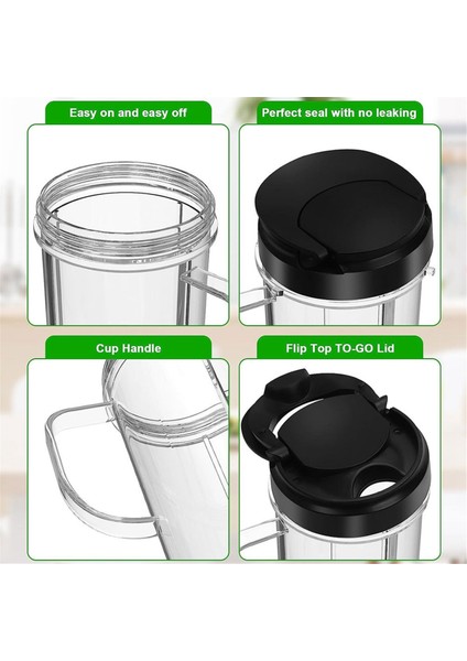 22 Oz Uzun Fincan Flip Üstte Kalıp Kapağı Yedek Parçası Magic Bullet 250W MB1001 Karıştırıcılar Kupa Kupa Sap (Yurt Dışından) fırsatları
