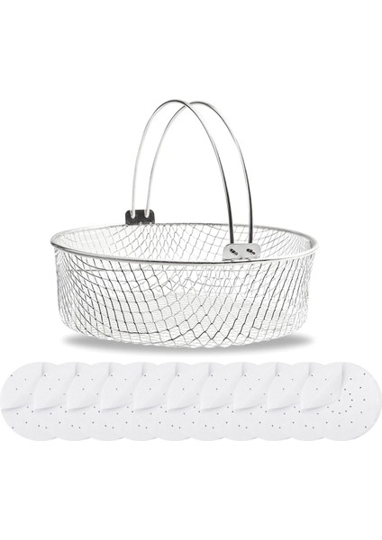 Ninja Foodi Için Ağ Vapur Sepeti Için Hava Fritöz Sepeti 6.5, 8qt, Hava Fritöz Sepeti, Havalı Fritöz Sepeti Saplı (Yurt Dışından)