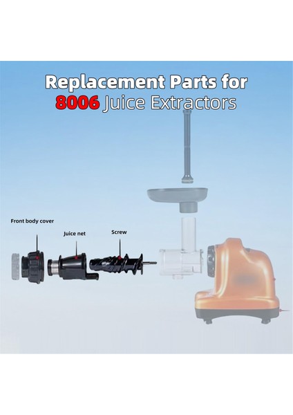 Omegae 8006 8005 8004 8003 NC800HDR, NC900HDC Için Uyumlu Meyveli Yedek Parçalar Yavaş Çiğneme Suyulama Ekranı (Yurt Dışından) fiyatları