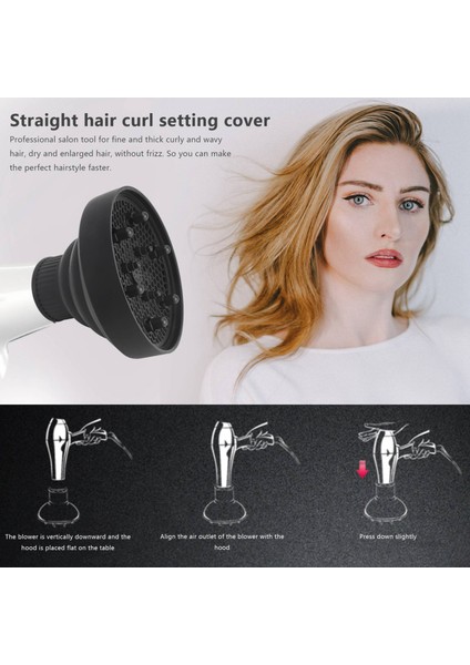 Evrensel Katlanabilir Saç Kurutucu Difüzör Eki Katlanabilir Taşınabilir Seyahat Katlama Tasarımı Çoğu Saç Kurutucu Black (Yurt Dışından) indirimleri