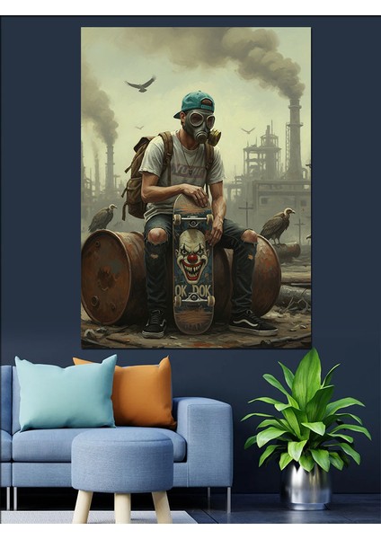 Gelecekte Kaykaycı Olmak Dekoratif Kanvas - Mdf Ahşap Tablo modelleri