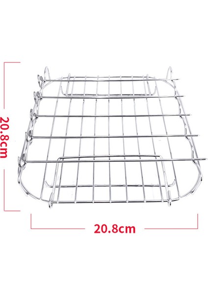 9 Inç Paslanmaz Çelik Airfryer Izgara Rafları Çok Yönlü Kare Kavurma Izgaralı Şişeler ile Pişirme Tepsisi Hava Billeleri Tutucu (Yurt Dışından) fiyatları