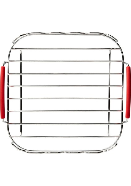 9 Inç Paslanmaz Çelik Airfryer Izgara Rafları Çok Yönlü Kare Kavurma Izgaralı Şişeler ile Pişirme Tepsisi Hava Billeleri Tutucu (Yurt Dışından) modelleri