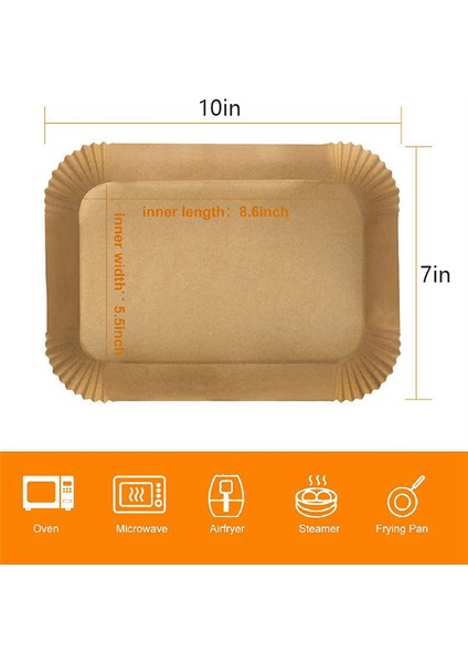 100PCS Hava Fritöz Astarları Dikdörtgen, Ninja Için Hava Fritöz Astarları DZ201 DZ401, Ninja Foodi Ikili Için Hava Fritöz Fırın Kağıdı (Yurt Dışından) fiyatları