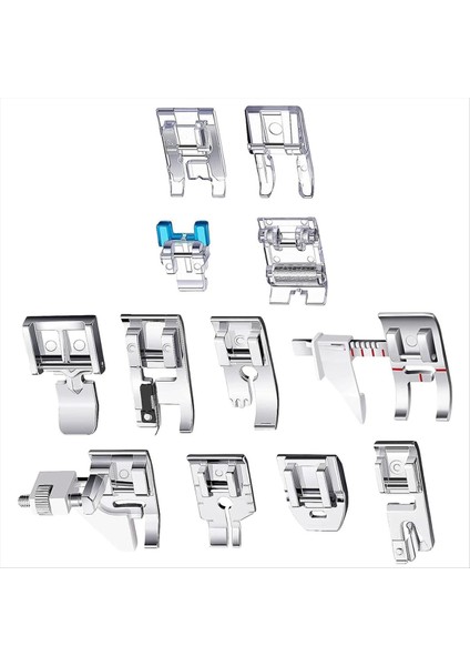 12PCS Presser Ayak Kiti, Straigh Ayak, Silindir Ayak, Dikiş Makinesi Ayak Presler Ayakları Dikiş Makineleri Için Set (Yurt Dışından)