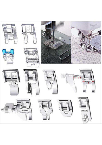 12PCS Presser Ayak Kiti, Straigh Ayak, Silindir Ayak, Dikiş Makinesi Ayak Presler Ayakları Dikiş Makineleri Için Set (Yurt Dışından) fiyatları