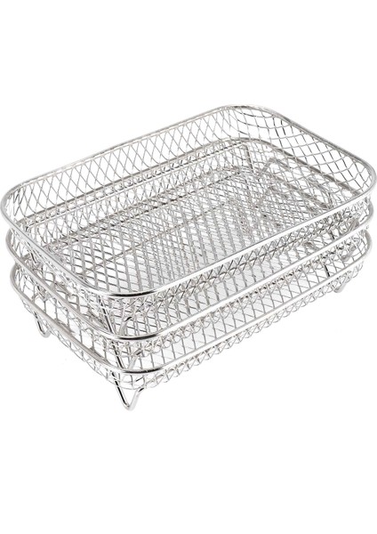 Ninja Çift Hava Fritözü Için Hava Fritöz Rafı, 3 Katmanlı Gıda Dehidratör Rafı Tost Rafı Izgara Hava Fritöz Aksesuarları (Yurt Dışından)