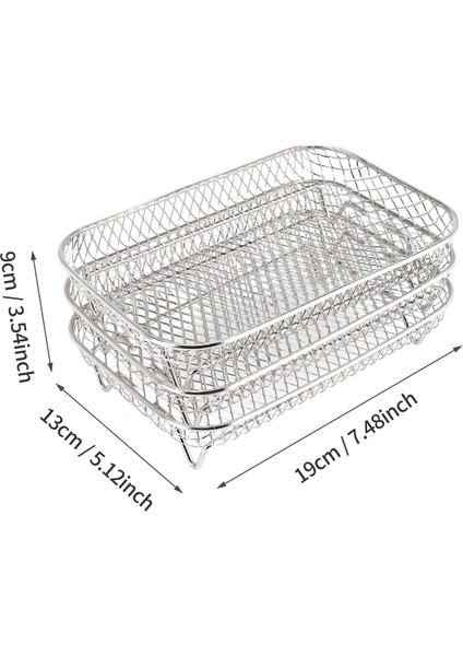 Ninja Çift Hava Fritözü Için Hava Fritöz Rafı, 3 Katmanlı Gıda Dehidratör Rafı Tost Rafı Izgara Hava Fritöz Aksesuarları (Yurt Dışından) fırsatları