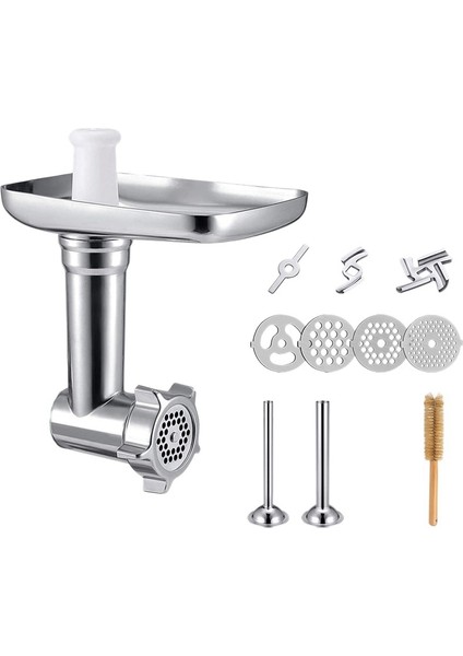 Kitchenaid Stand Mikser Aksesuarları Için Gıda Öğütücü Ek Dilimleyici ve Parçalı Et Doldurma (Yurt Dışından)