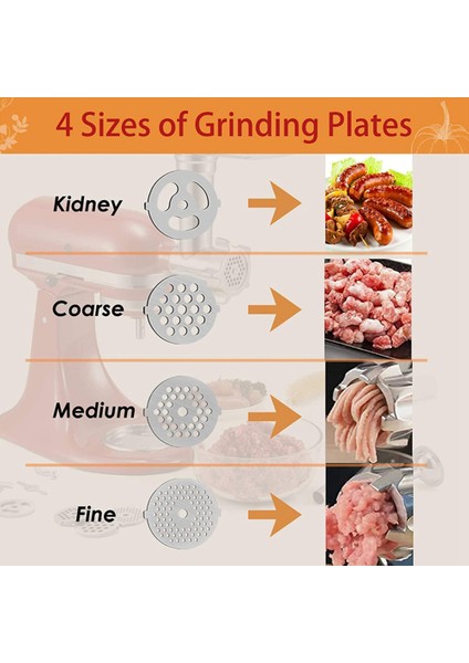 Kitchenaid Stand Mikser Aksesuarları Için Gıda Öğütücü Ek Dilimleyici ve Parçalı Et Doldurma (Yurt Dışından) indirimleri