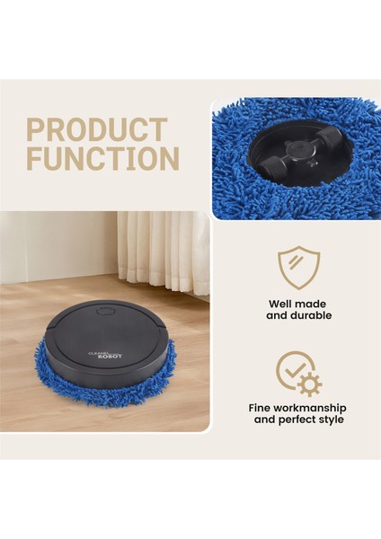 Akıllı Mopling Robot Ev Islak ve Kuru Muaspan Makinesi Taşınabilir Şarj Edilebilir Temizlenebilir Temizleme Makinesi Vakum Temizleyici-B (Yurt Dışından) indirimleri