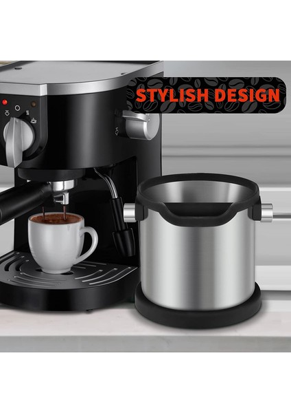 Espresso Vuruş Kutusu Şok Emme ve Dayanıklı Barista Tarzı Vuruş Kutusu, Çıkarılabilir Vuruş Çubuğu ve Kaymaz Taban ile (Yurt Dışından) fiyatları