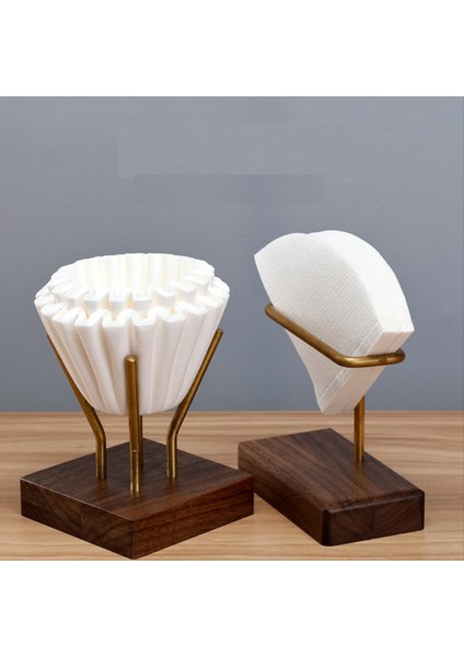 Kahve Filtreleme Kağıdı Tutucu Filtre Raf Bakır Pirinç Filtre Kağıt Depolama Tutucu Ahşap Base Aksesuarları Raca (Yurt Dışından) fiyatları