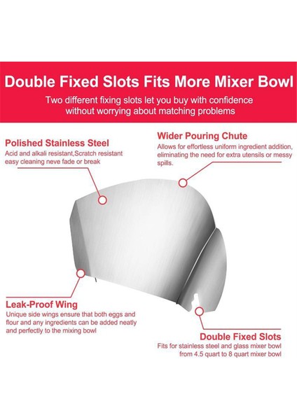 Kitchenaid Kaseleri Için Koruyucu Kapak Hazine Paslanmaz Çelik Dökme Kanalı Dökme Aksesuarları (Yurt Dışından) indirimleri